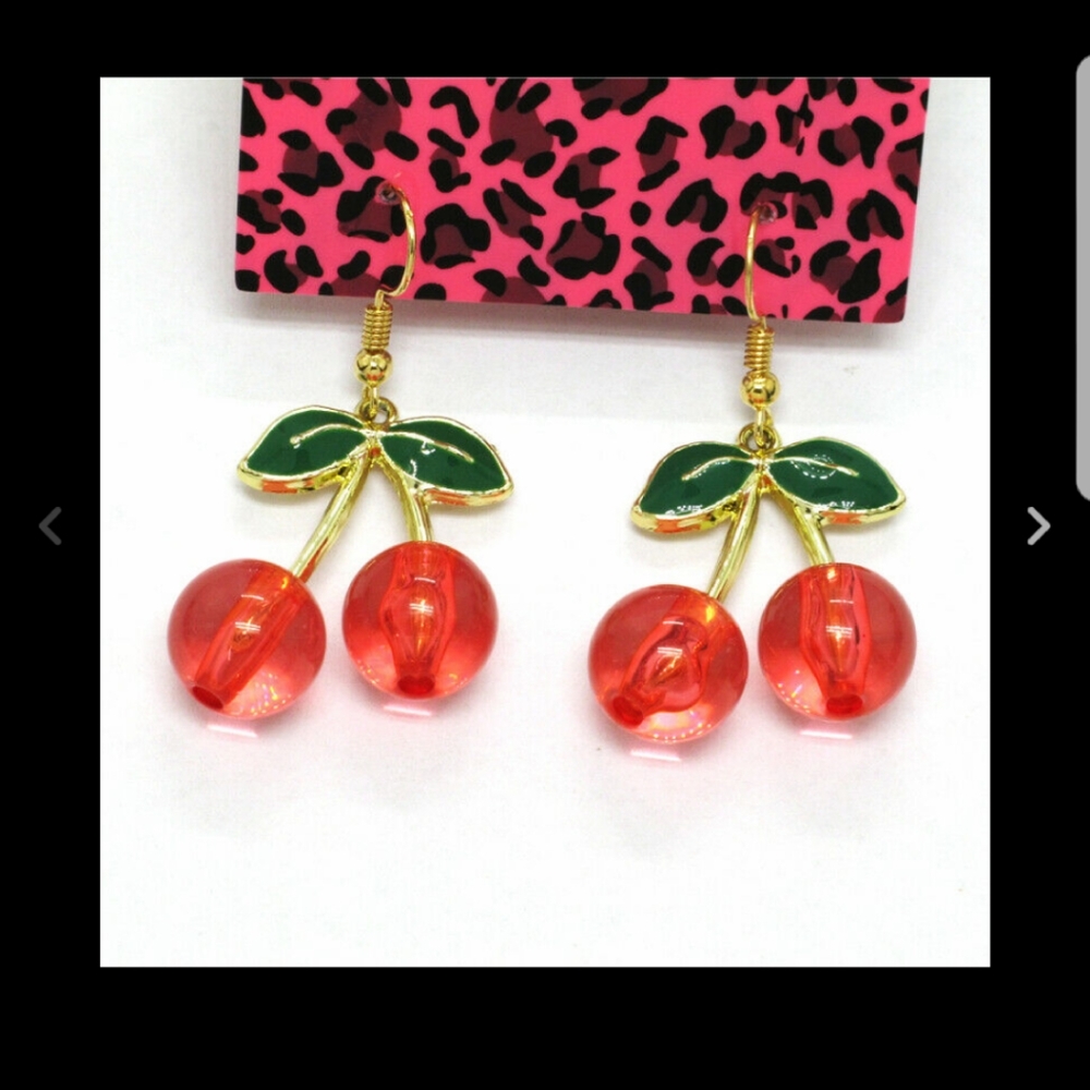 Betsey Johnson Cherry Earrings